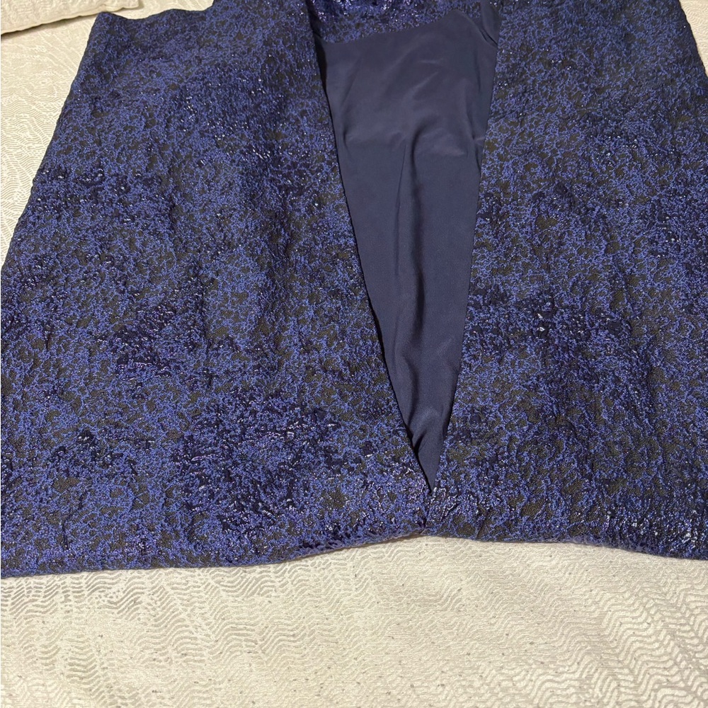 Rickie Freeman Teri Jon Navy Blue Evening Dress Size 14 - Picture 9 of 15